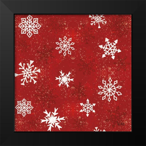 Festive Forest Pattern VIIB Black Modern Wood Framed Art Print by Charron, Veronique