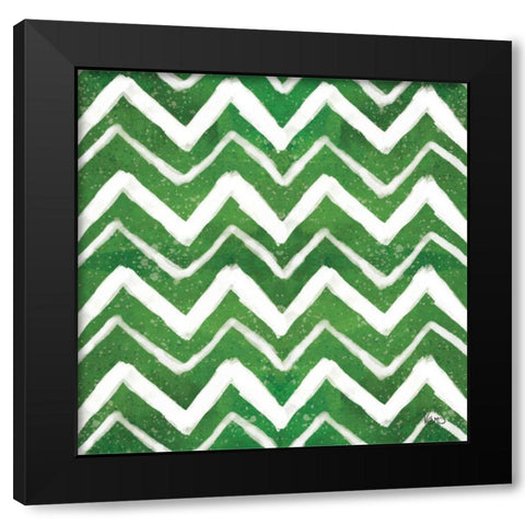 Festive Forest Pattern VIIID Black Modern Wood Framed Art Print with Double Matting by Charron, Veronique