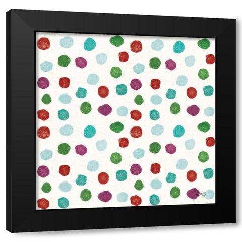 Festive Forest Pattern IXA Black Modern Wood Framed Art Print with Double Matting by Charron, Veronique