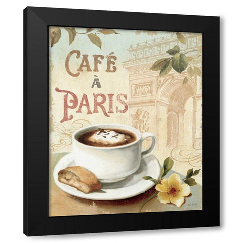 Cafe in Europe I Black Modern Wood Framed Art Print with Double Matting by Audit, Lisa