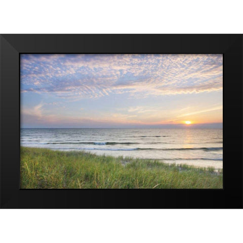 Lake Michigan Sunset II Black Modern Wood Framed Art Print by Majchrowicz, Alan