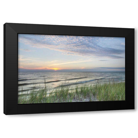 Lake Michigan Sunset III Black Modern Wood Framed Art Print by Majchrowicz, Alan