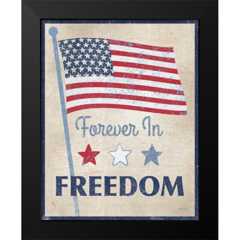 Forever in Freedom Dark Black Modern Wood Framed Art Print by Grove, Beth