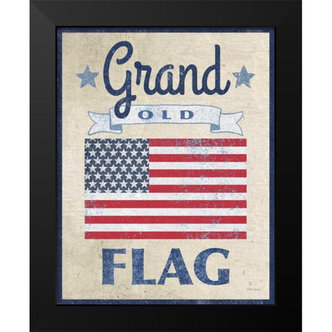 Grand Old Flag Dark Black Modern Wood Framed Art Print by Grove, Beth