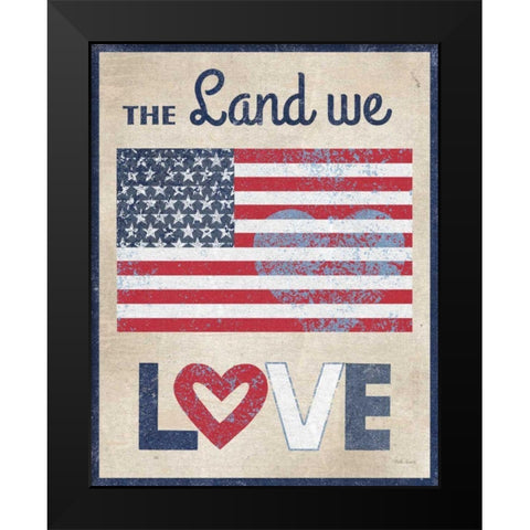 The Land We Love Dark Black Modern Wood Framed Art Print by Grove, Beth