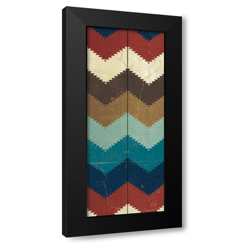 Native Tapestry Panel I Black Modern Wood Framed Art Print with Double Matting by Mullan, Michael