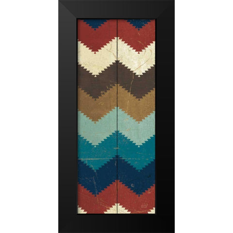 Native Tapestry Panel I Black Modern Wood Framed Art Print by Mullan, Michael