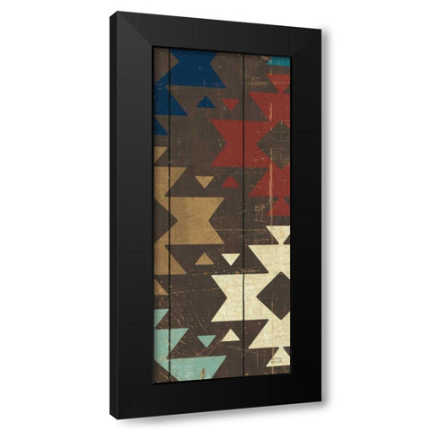 Native Tapestry Black Modern Wood Framed Art Print with Double Matting by Mullan, Michael