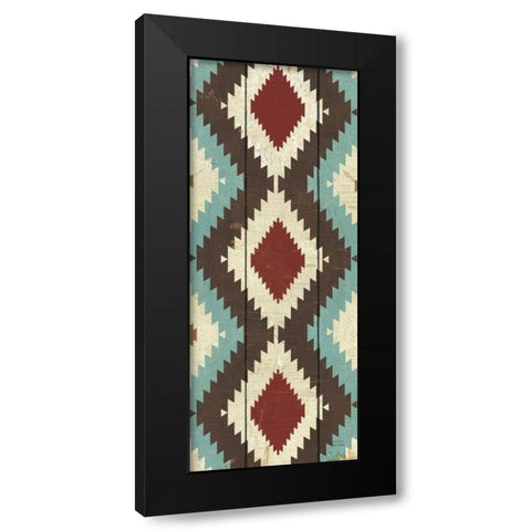 Native Tapestry Panel III Black Modern Wood Framed Art Print with Double Matting by Mullan, Michael