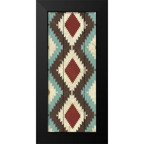 Native Tapestry Panel III Black Modern Wood Framed Art Print by Mullan, Michael