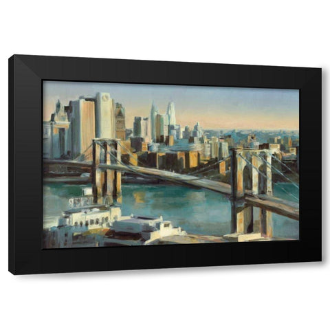 Into Manhattan 36c24 Black Modern Wood Framed Art Print with Double Matting by Hageman, Marilyn
