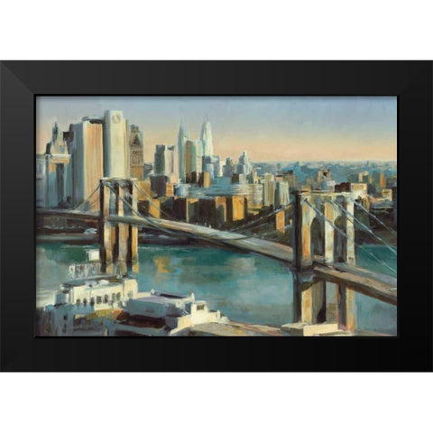 Into Manhattan 36c24 Black Modern Wood Framed Art Print by Hageman, Marilyn