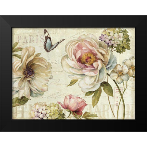 Marche de Fleurs IV Black Modern Wood Framed Art Print by Audit, Lisa