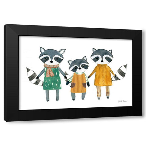 Neighborhood Pals X Black Modern Wood Framed Art Print by Zaman, Farida