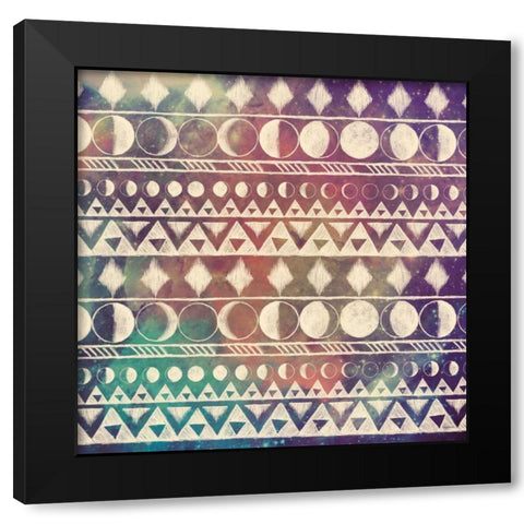 Universe Galaxy Pattern IV Black Modern Wood Framed Art Print with Double Matting by Urban, Mary