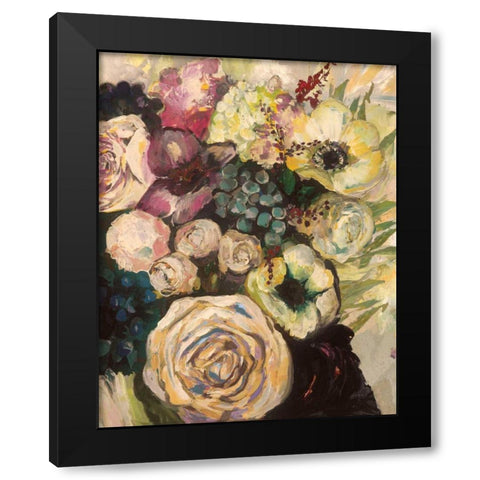 Wedding Bouquet Light Black Modern Wood Framed Art Print by Vertentes, Jeanette
