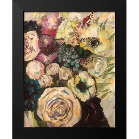 Wedding Bouquet Light Black Modern Wood Framed Art Print by Vertentes, Jeanette
