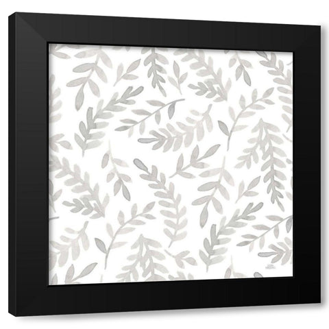 Spring Blooms Pattern IXA Black Modern Wood Framed Art Print with Double Matting by Marshall, Laura