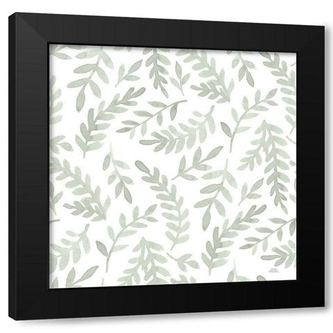 Spring Blooms Pattern IXD Black Modern Wood Framed Art Print with Double Matting by Marshall, Laura