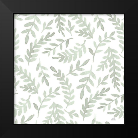 Spring Blooms Pattern IXD Black Modern Wood Framed Art Print by Marshall, Laura