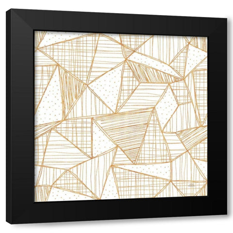 Spring Blooms Pattern XA Black Modern Wood Framed Art Print with Double Matting by Marshall, Laura