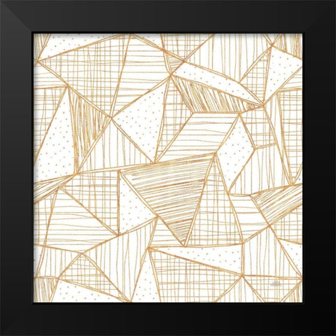 Spring Blooms Pattern XA Black Modern Wood Framed Art Print by Marshall, Laura