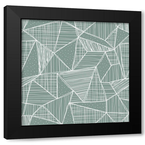 Spring Blooms Pattern XC Black Modern Wood Framed Art Print by Marshall, Laura