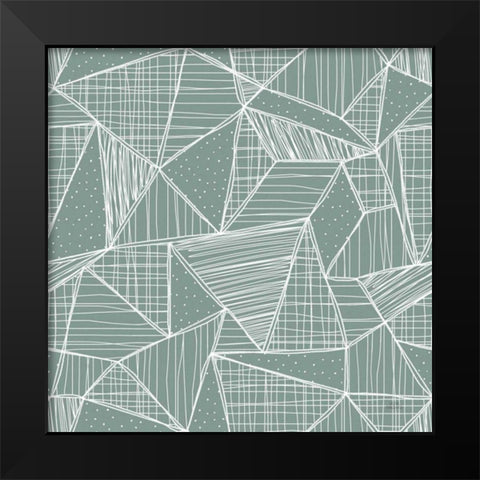 Spring Blooms Pattern XC Black Modern Wood Framed Art Print by Marshall, Laura