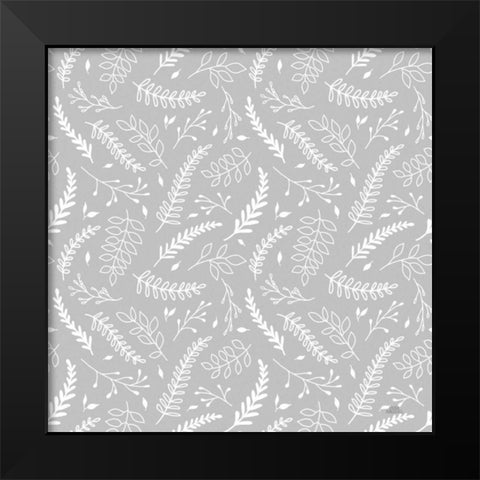 Spring Blooms Pattern XIID Black Modern Wood Framed Art Print by Marshall, Laura