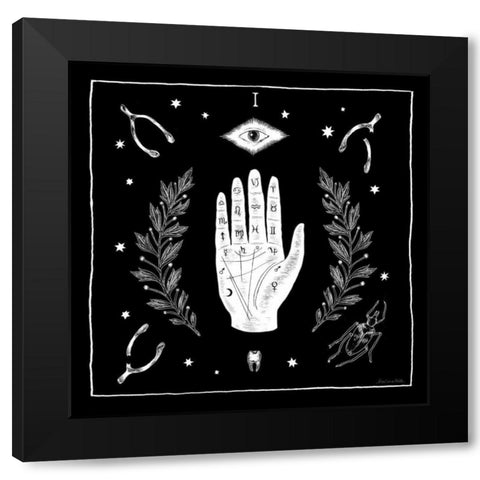 All Hallows Eve I Sq no Words Black Modern Wood Framed Art Print by Miller, Sara Zieve