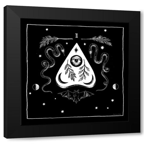 All Hallows Eve II Sq no Words Black Modern Wood Framed Art Print by Miller, Sara Zieve