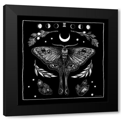 All Hallows Eve III Sq no Words Black Modern Wood Framed Art Print by Miller, Sara Zieve
