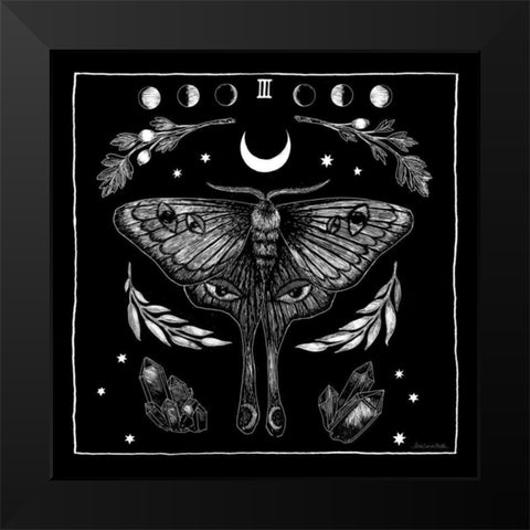 All Hallows Eve III Sq no Words Black Modern Wood Framed Art Print by Miller, Sara Zieve