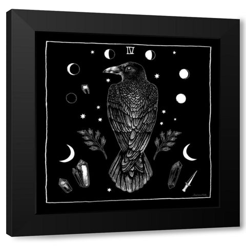 All Hallows Eve IV Sq no Words Black Modern Wood Framed Art Print by Miller, Sara Zieve