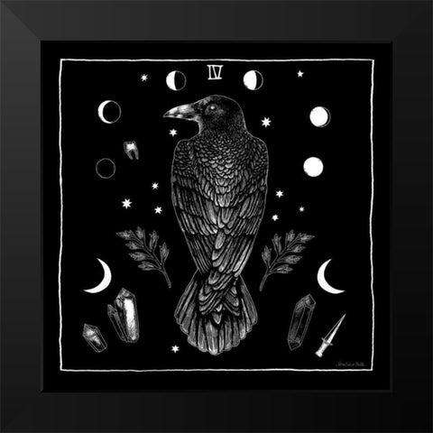 All Hallows Eve IV Sq no Words Black Modern Wood Framed Art Print by Miller, Sara Zieve
