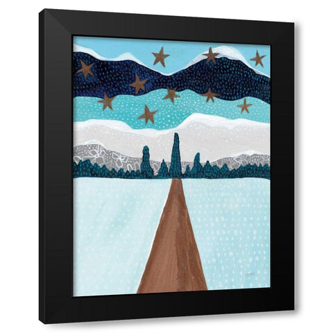 Winterscape Black Modern Wood Framed Art Print by Mack, Lynn
