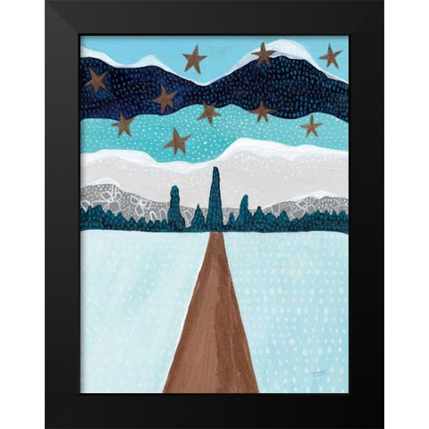 Winterscape Black Modern Wood Framed Art Print by Mack, Lynn