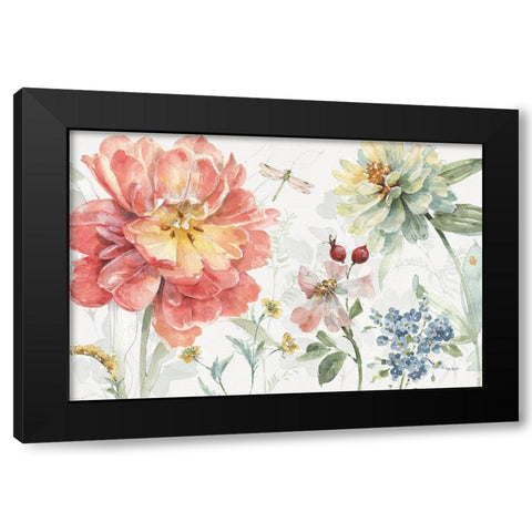 Spring Meadow I Black Modern Wood Framed Art Print with Double Matting by Audit, Lisa
