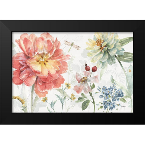 Spring Meadow I Black Modern Wood Framed Art Print by Audit, Lisa