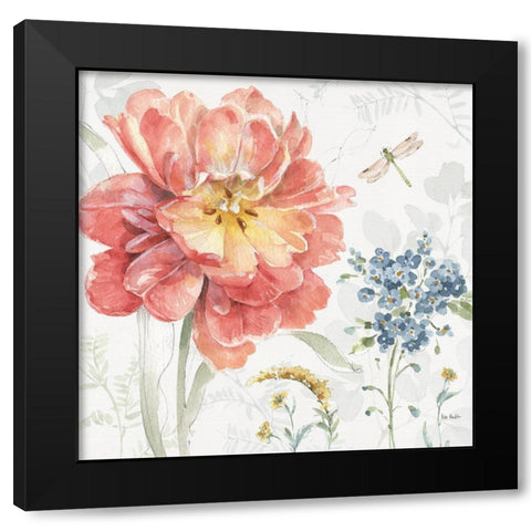 Spring Meadow III Black Modern Wood Framed Art Print by Audit, Lisa