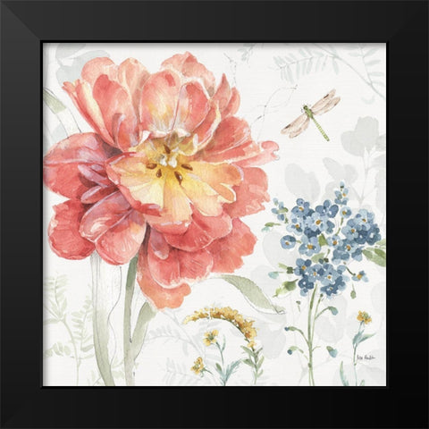 Spring Meadow III Black Modern Wood Framed Art Print by Audit, Lisa