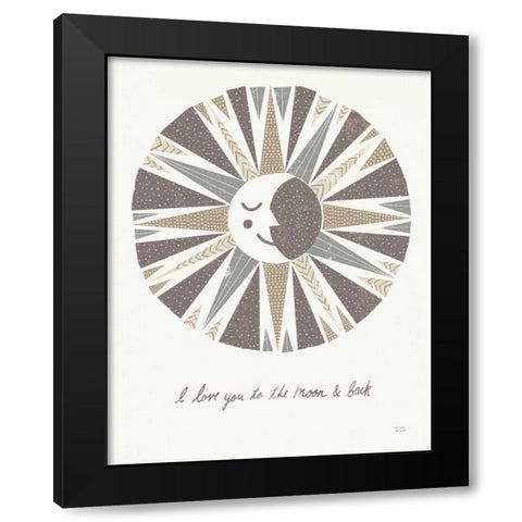 Moonshine Neutral Black Modern Wood Framed Art Print by Mullan, Michael