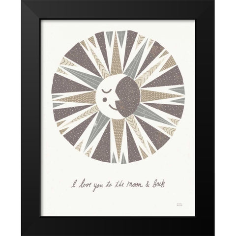Moonshine Neutral Black Modern Wood Framed Art Print by Mullan, Michael
