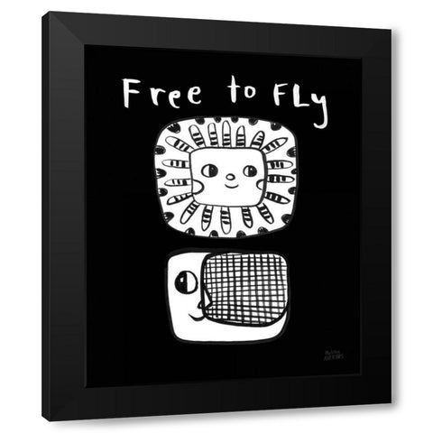 Scandy Baby VII Black Modern Wood Framed Art Print with Double Matting by Averinos, Melissa