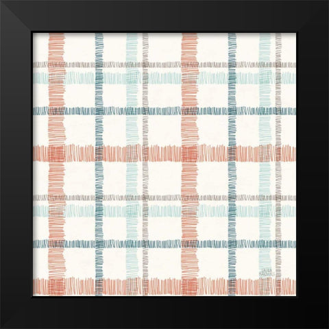 Seaside Village Pattern VA Black Modern Wood Framed Art Print by Marshall, Laura