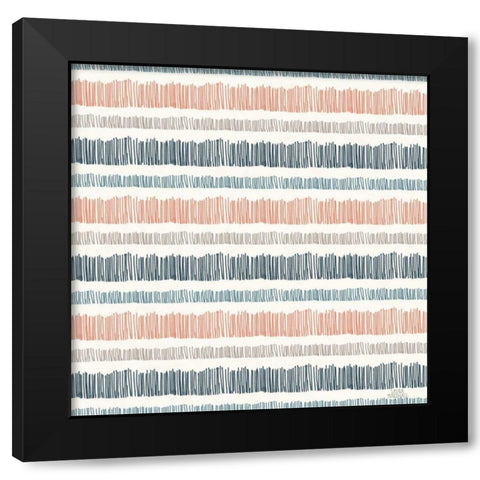 Seaside Village Pattern VIIIA Black Modern Wood Framed Art Print by Marshall, Laura