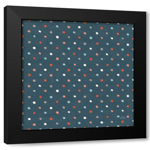 Seaside Village Pattern XB Black Modern Wood Framed Art Print with Double Matting by Marshall, Laura