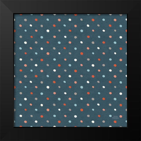 Seaside Village Pattern XB Black Modern Wood Framed Art Print by Marshall, Laura