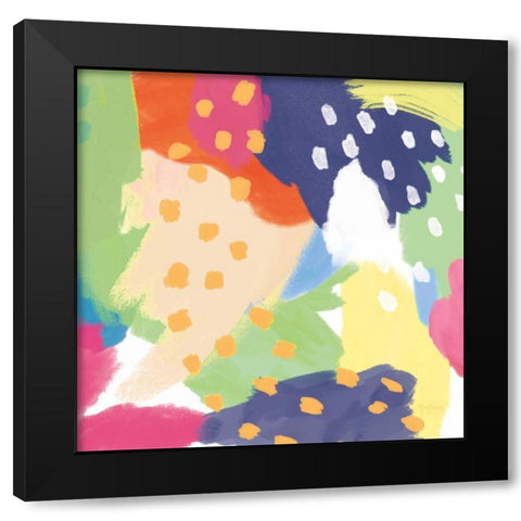 Bright Life II Blue Green Crop Black Modern Wood Framed Art Print by Urban, Mary