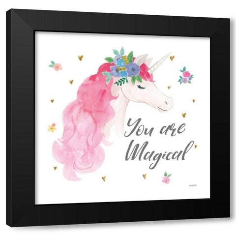 Magical Friends III You are Magical Black Modern Wood Framed Art Print by Jackson, Jenaya